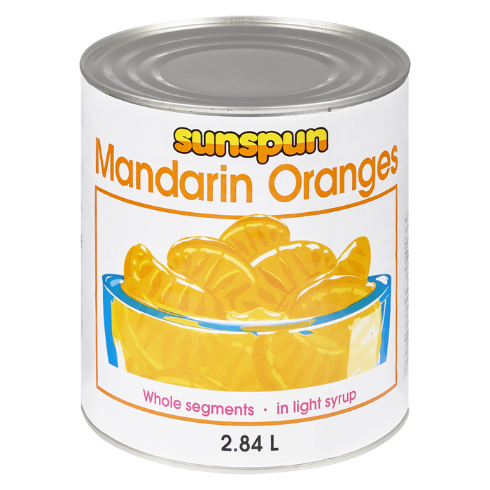 Whole Mandarin Orange Segments in Light Syrup- 2.84 l - Sunspun - Canadian Distributor