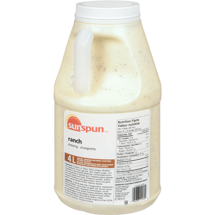 Ranch Dressing -4 l Sunspun - Canadian Distributor