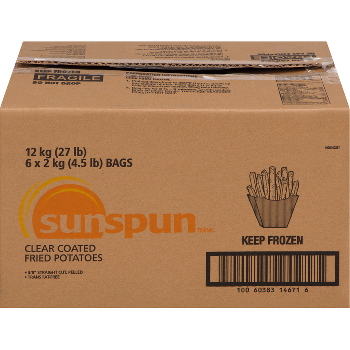 Clear Coated Fried Potatoes, French Fries - 6x2.04 kg  Sunspun - Canadian Distributor