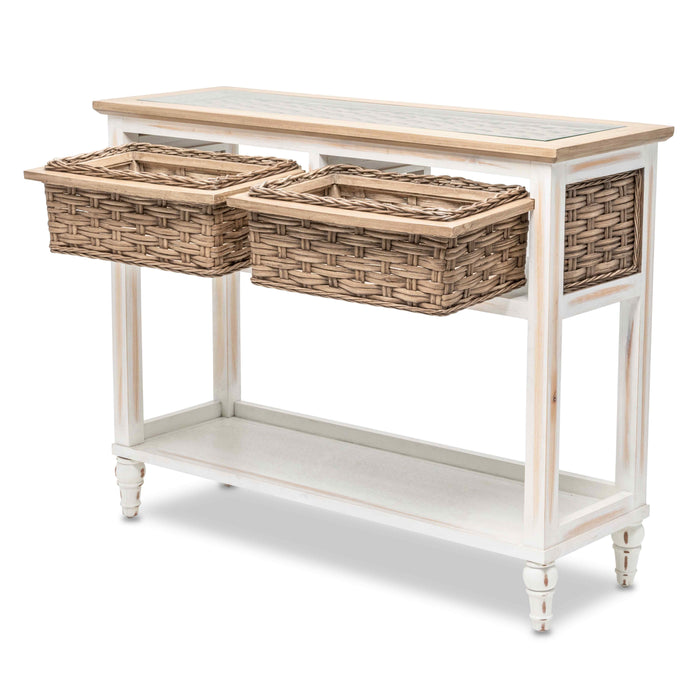 Island Breeze 2-Basket Console Table