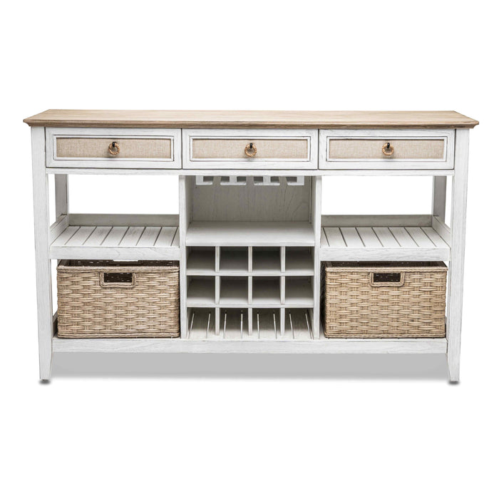 Captiva Island Sideboard with Wine Rack with 2 Baskets