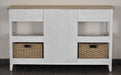 Captiva Island Sideboard with Wine Rack with 2 Baskets