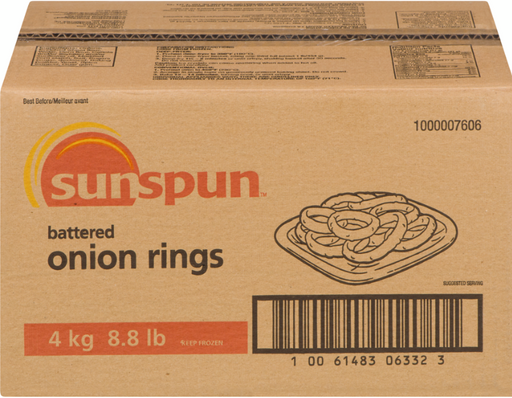 Battered Onion Rings  - 4 kg - Sunspun - Canadian Distributor