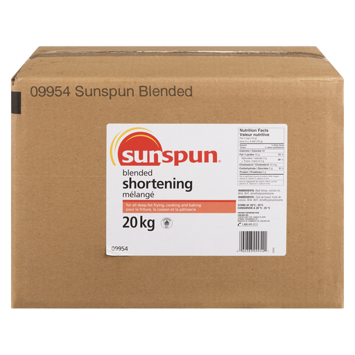 Blended Shortening 20KG -  Sunspun - Canadian Distributor