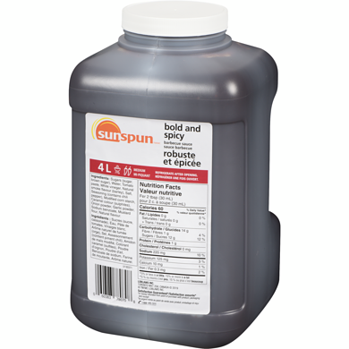 Sunspun - Canadian Distributor Bold and Spicy Barbecue Sauce 4 L