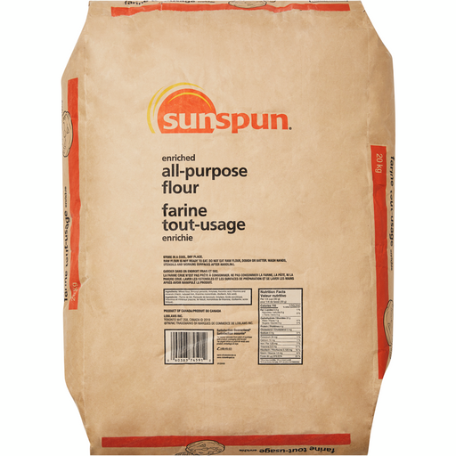 Enriched All-Purpose Flour 20KG- Sunspun - Canadian Distributor.