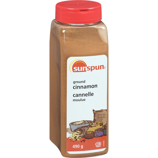 Ground Cinnamon 490 G-  Sunspun - Canadian Distributor.