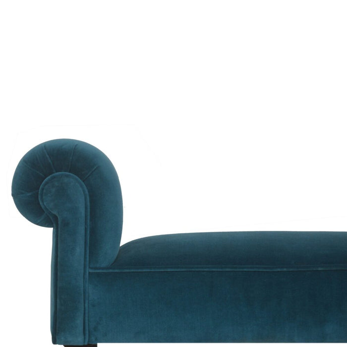 Teal Velvet Bench