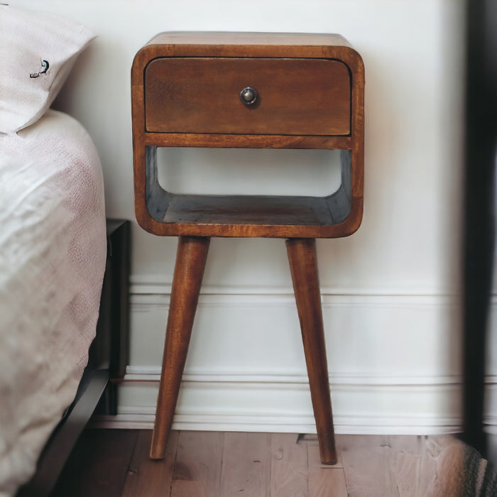 Mini Chestnut Curve Lower Bedside