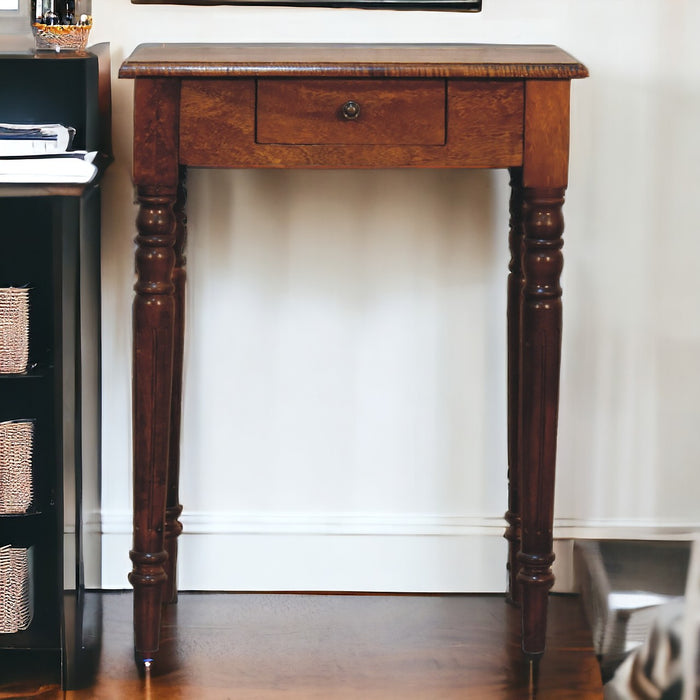 Chestnut Turned Leg Writing Desk