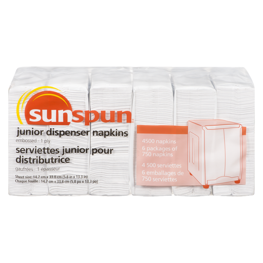 Jr. Napkin Dispenser 6x750.0 EA-  Sunspun - Canadian Distributor