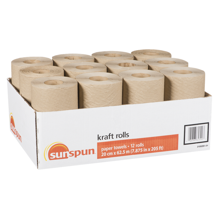 Kraft Rolls Paper Towels, 12 Rolls- 1 EA- Sunspun - Canadian Distributor.