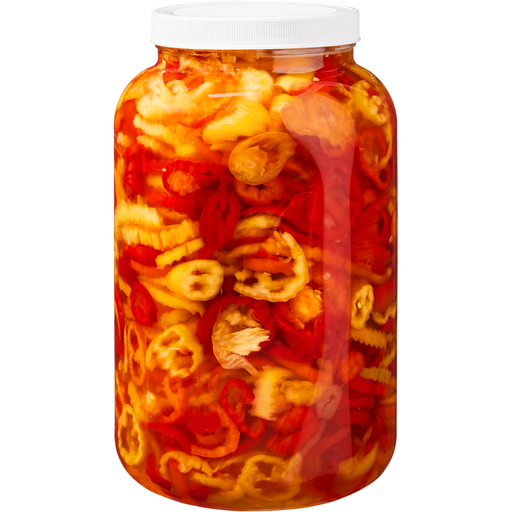 Pickled Hot Banana Pepper Rings 3.78 L - Sunspun - Canadian Distributor