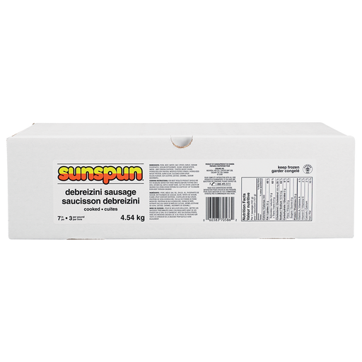 Sausage, Cooked Debreziner 4.54 KG -  Sunspun - Canadian Distributor