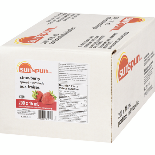 Strawberry Spread 200x16.0 ML- Sunspun - Canadian Distributor
