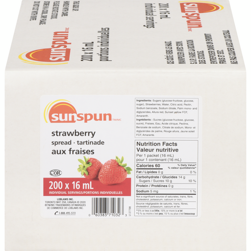 Strawberry Spread 200x16.0 ML- Sunspun - Canadian Distributor