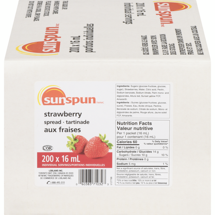Strawberry Spread 200x16.0 ML- Sunspun - Canadian Distributor