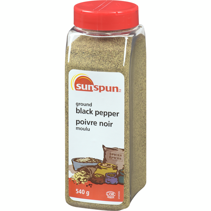  Sunspun - Canadian Distributor -Ground Black Pepper 540 G -