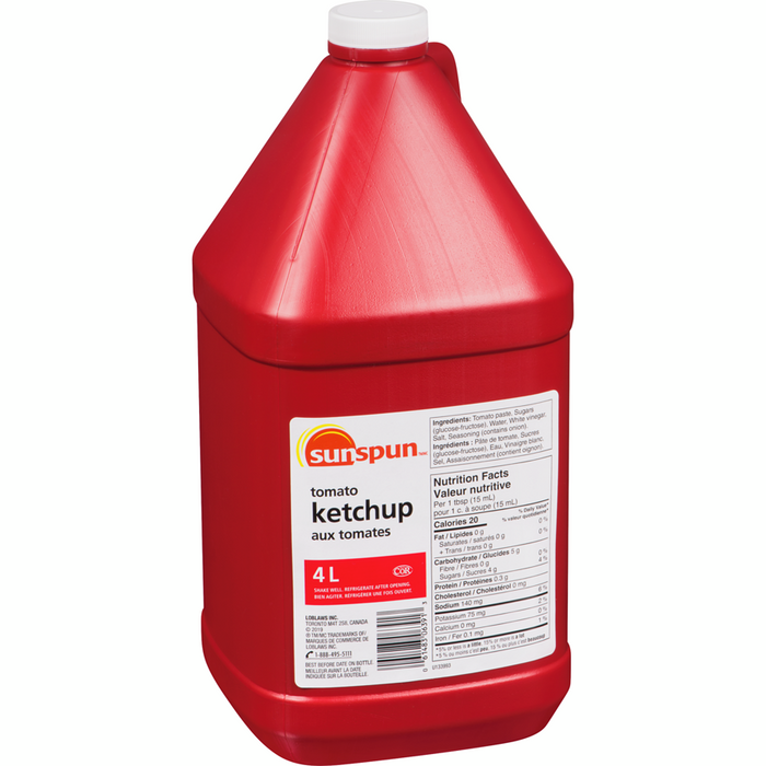 Tomato Ketchup Ranch Dressing -4 L Sunspun - Canadian Distributor